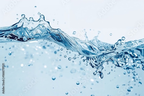 High-detail splash of clear...