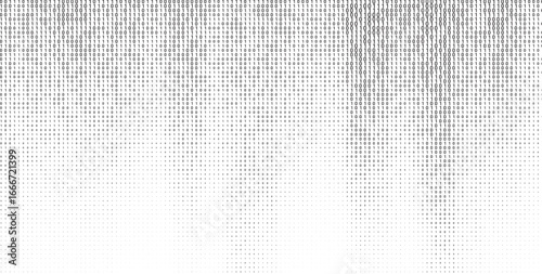 Vector binary code digital data with black and white wavy subtle background. Xero and ones fading from black to white.