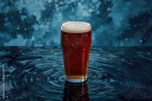 A Chilled Dark Amber Brew A...