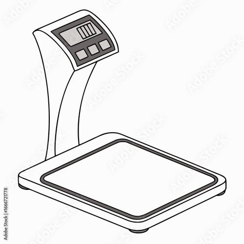 Modern digital weighing scale with a sleek design and electronic display for accurate measurements