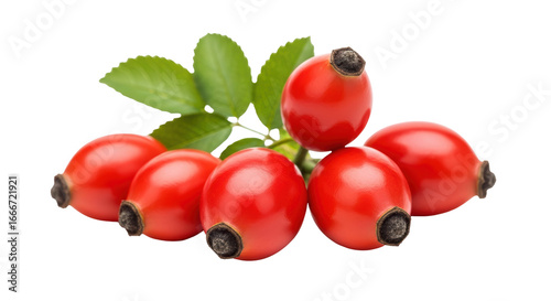 Tableau sur toile Isolated Rose Hips on White Background