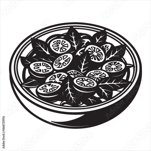 A Simple and Elegant Caprese Salad, a Fresh and Delicious Meal with Sliced Tomatoes, Mozzarella, and Fresh Basil in a Balsamic Glaze