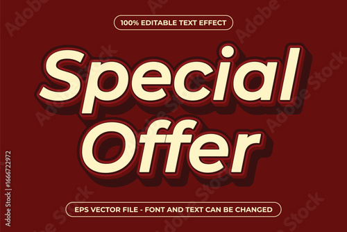 Special Offer - 3D Editable Text Effect