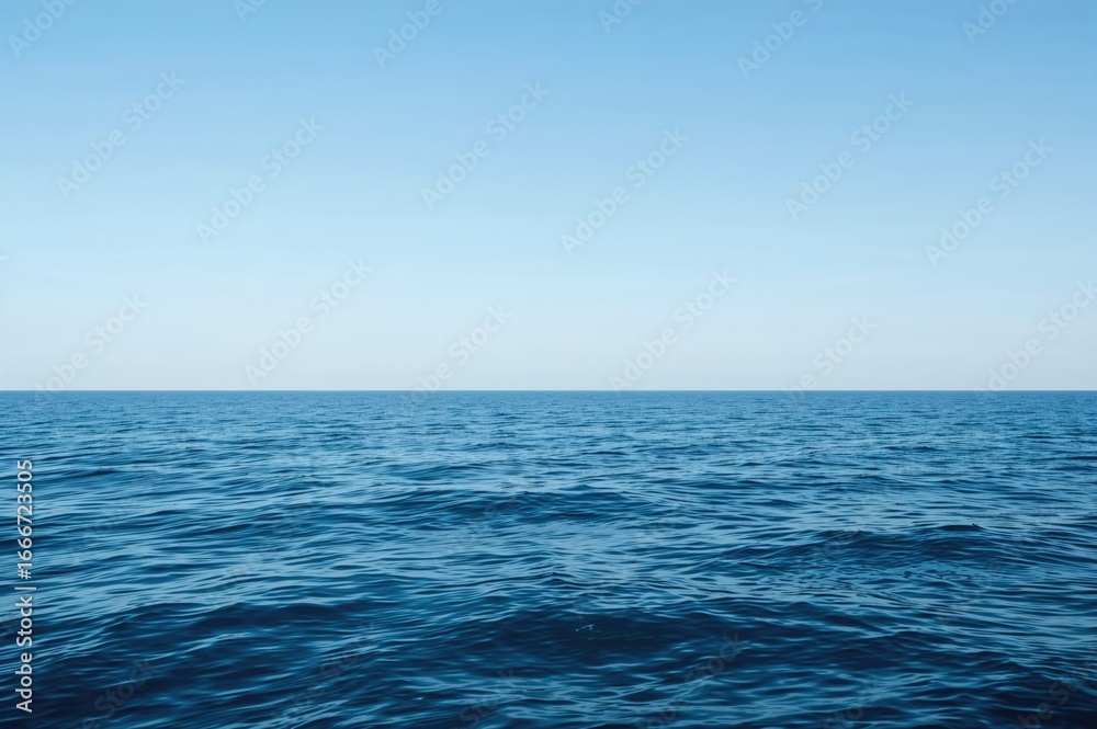 Fototapeta premium Flat design 2D graphic featuring a blue sea