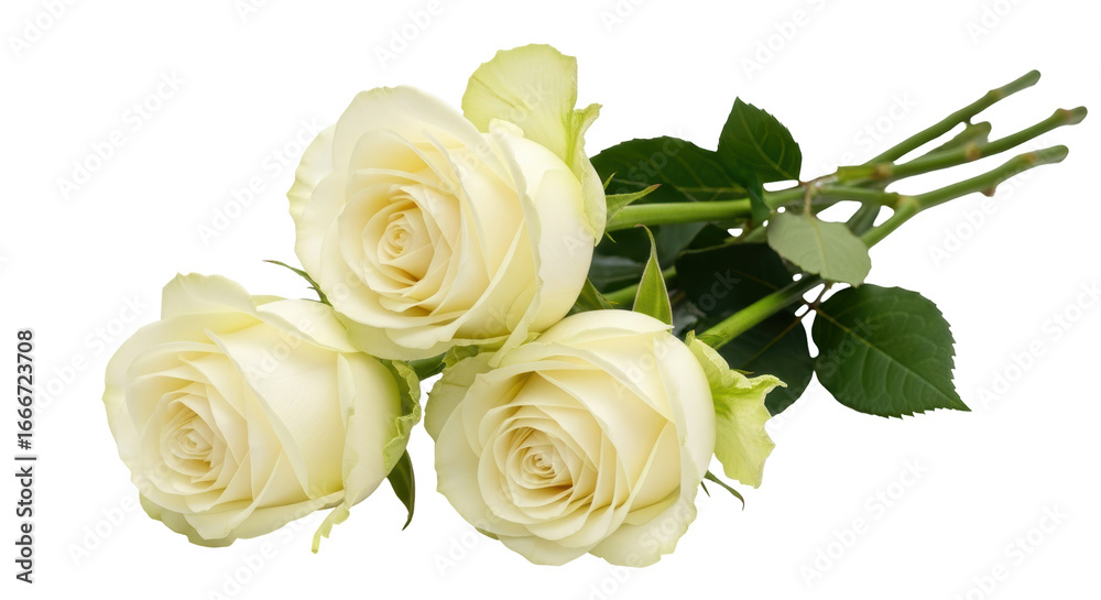 Fototapeta premium Isolated Bouquet of White Roses