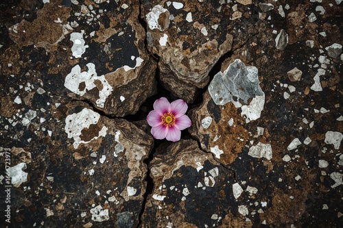 A flower sprouting from age...