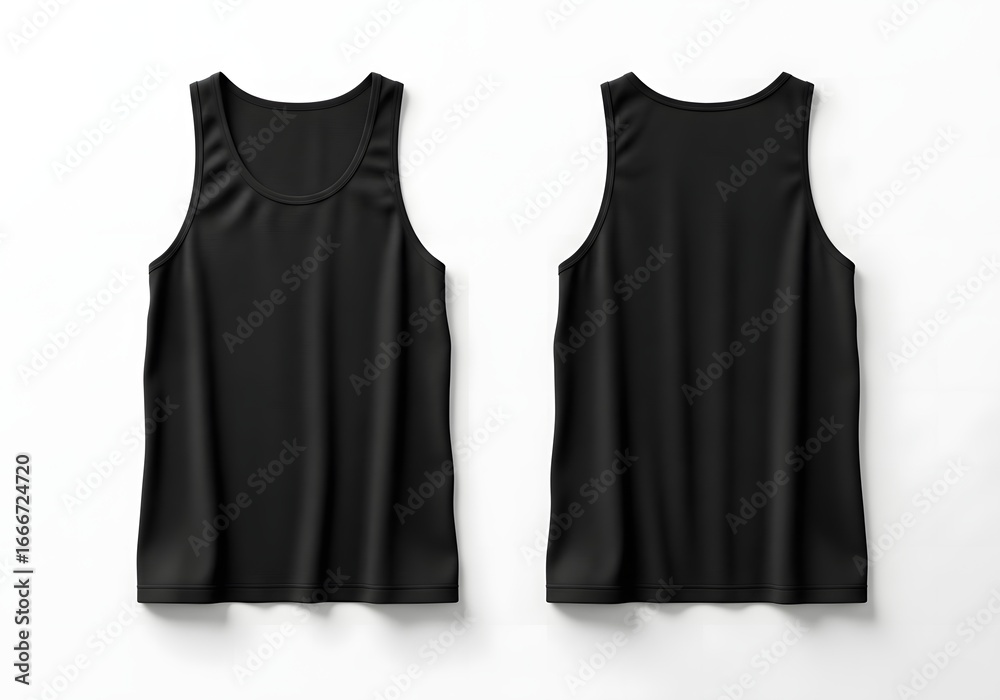 Black Tank Top Mockup – Realistic Blank Apparel Template for Fashion Design and Clothing Branding Black Tank Top Mockup – Realistic Blank Apparel Template for Fashion Design and Clothing Branding