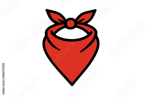 Vector Illustration of Red Bandana Icon
