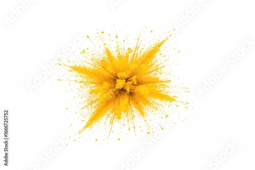 Yellow pigment burst agains...