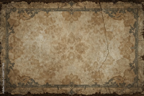 Vintage worn-out frame edge