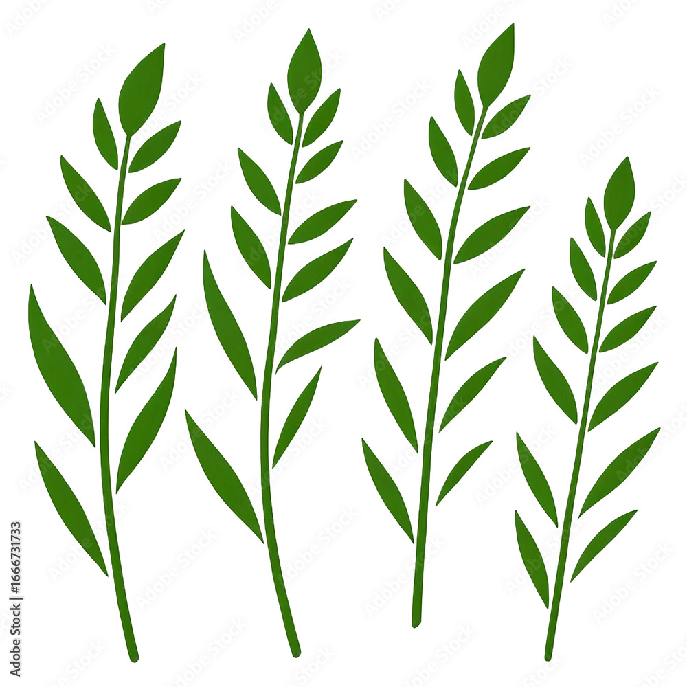 Fototapeta premium Lush green leaves dancing in a gentle breeze on a bright day