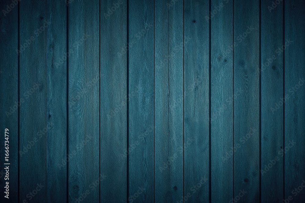 Naklejka premium Vibrant navy blue wooden pine backdrop with no objects