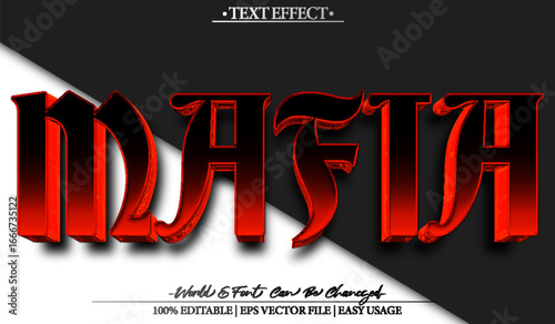 Mafia Gangster Crime Underworld Text Effect Editable Alphabet