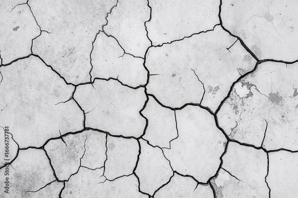 Obraz premium Fractures on the concrete surface