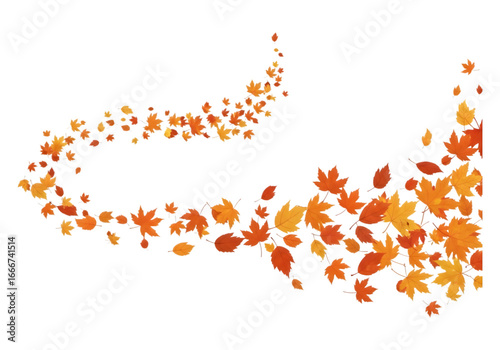Wallpaper Mural Autumn leaves swirl effect animated motion graphic overlay with translucent orange and red foliage elements transparent background Torontodigital.ca