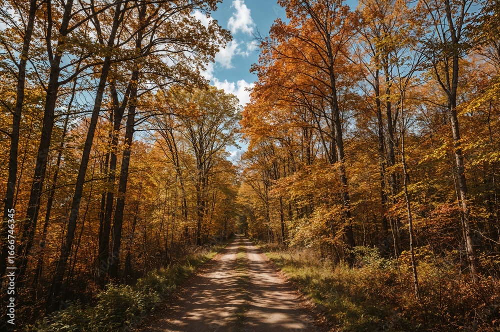 Obraz premium Vertical daytime photo of a slim trail in a forest