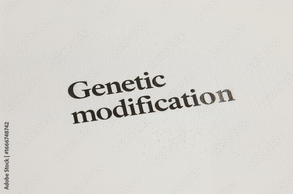 Fototapeta premium Dictionary definition of Genetic Modification in a fake glossary