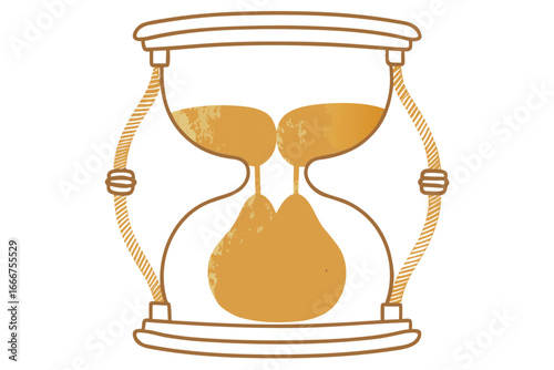 Hourglass with pears instead of sand time fruit