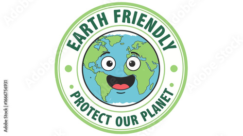 Playful cartoon Earth character promotes eco-friendly living and global environmental protection, inspiring a commitment to preserve our precious planet for future generations