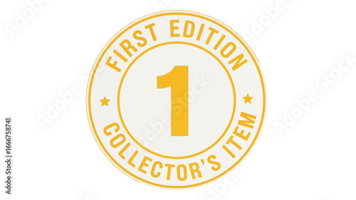 Elegant circular emblem featuring the number one, signifying a prestigious first edition collector's item, highlighting its exclusive value and unique quality