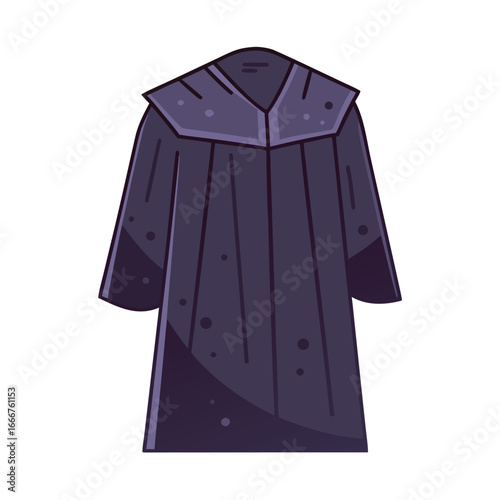 Dark academic robe with wide collar and scattered dots purple