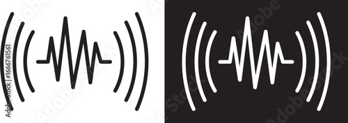 ofvs590 OutlineFilled Vecto rSign ofvs - sound wave vector icon . voice assistant sign . iot . isolated transparent . black outline filled version.The ofvs590 OutlineFilled Vector Sign ofvs represents