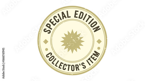 Tableau sur toile Vintage-inspired circular emblem graphic featuring 'Special Edition Collector's