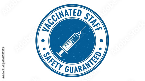 Promoting a healthy and secure environment, this badge signifies a commitment to public safety with dedicated, vaccinated staff for everyone's peace of mind and assured well-being