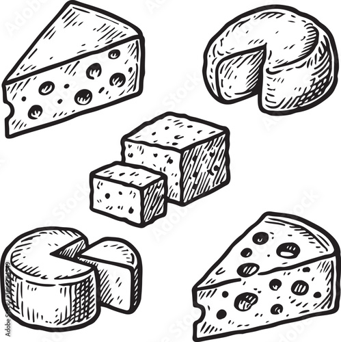 italian food hand-drawn