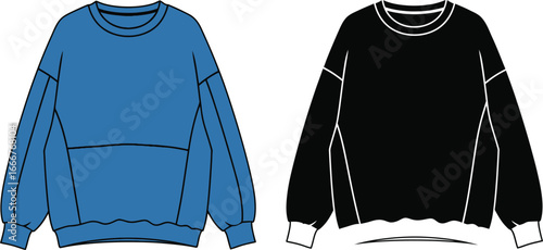 Shop trendy oversized sweatshirts blue and black fashion apparel now