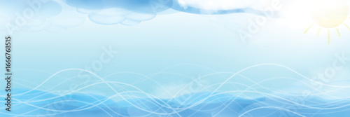 BLUE UNDER WATER blue river water clouds background