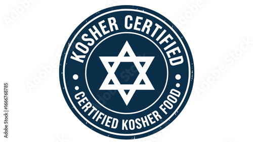 Kosher Certified Seal Star of David Emblem for Authentic Food Standards and Cultural Heritage