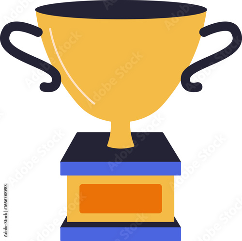 Gold Trophy Award Illustration