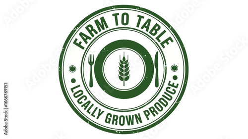 Artisanal Circular Farm to Table Emblem Promoting Locally Sourced Produce and Sustainable Gastronomy with Rustic Cutlery and Wheat Design