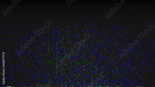 画面端に偏るブラウン管テレビの砂嵐, ノイズ, アナログ, VHS, CRT, レトロ, 古い, TV,ホラー,不気味, 
CRT TV static, noise, analog, VHS, CRT, retro, old, TV, horror, eerie, scary, 