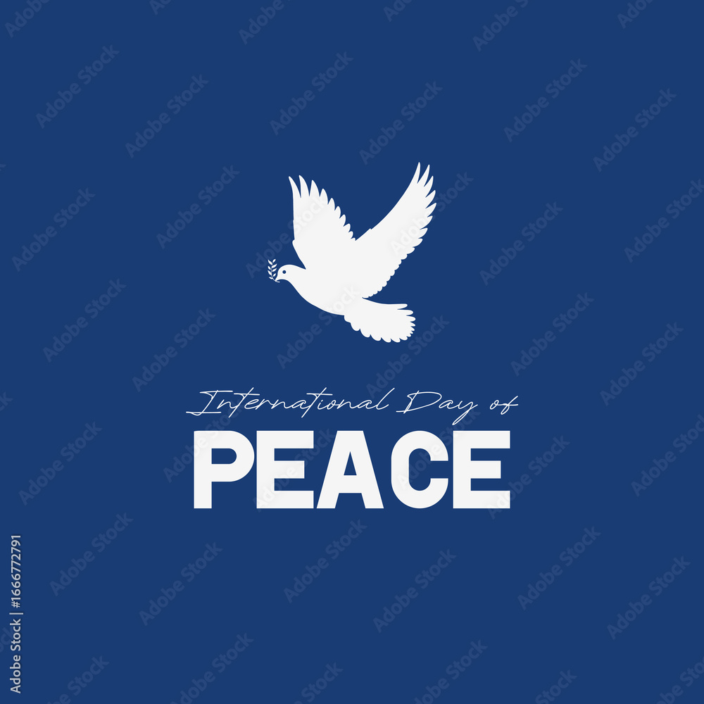 Obraz premium International Day of Peace, annual event observed globally to promote peace and non-violence