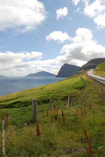 Scenic Road Through the Faroe Islands