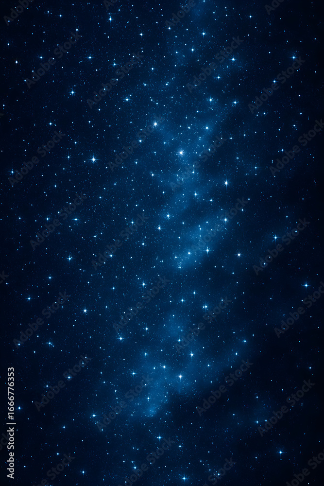 Deep space starry night sky with glowing blue stars Deep space starry night sky with glowing blue stars