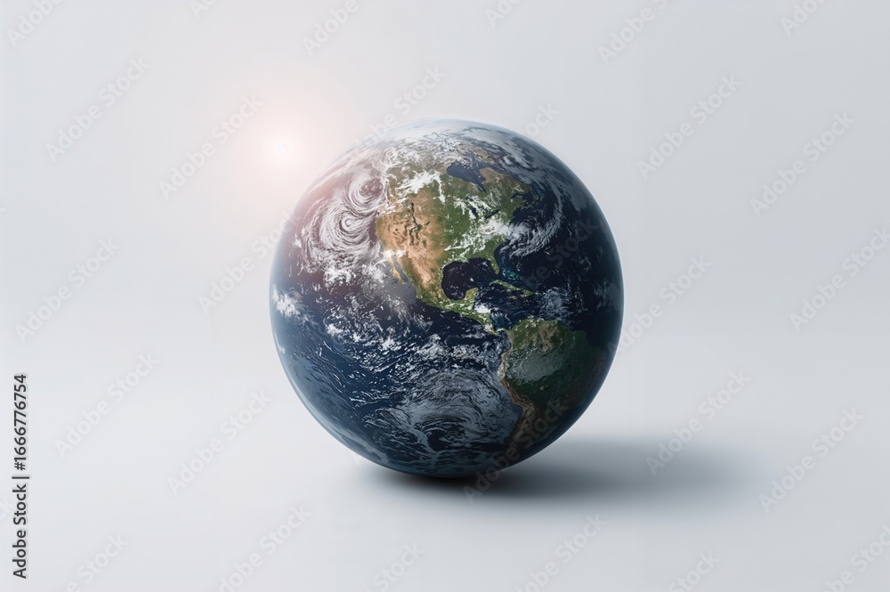 Fototapeta premium Complete depiction of the planet on a map