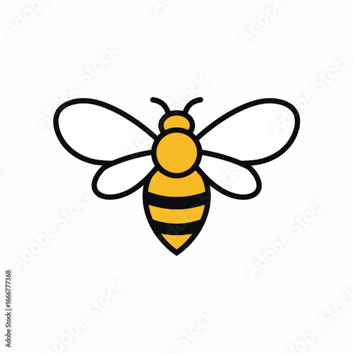 Playful Winking Cartoon Bee with Yellow and Black Stripes
