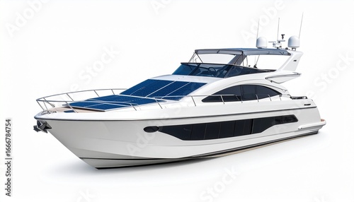 luxury yacht isolated on white background