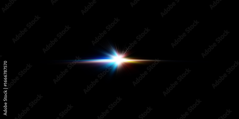 Obraz premium A vibrant burst of light against a dark background, radiating colors and energy.