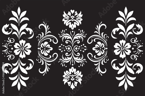"Elegant Vintage Floral Ornament Design"