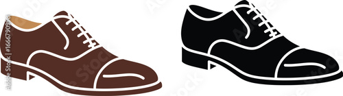Shop men's formal leather shoes oxford dress shoes vector art