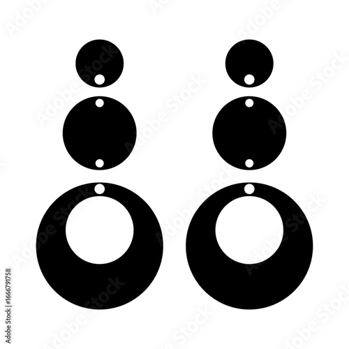 Boho Earring icon vector. decoration illustration sign. jewel symbol. eardrop logo.