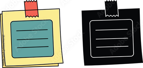 Post it notes vector illustration for reminders and organization