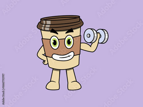 Cute anthropomorphic coffee cup character mascot in various poses, perfect for café branding, coffee shop menu design, educational materials, and lifestyle illustrations. 