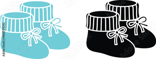 Baby booties vector illustration newborn shoes clip art design