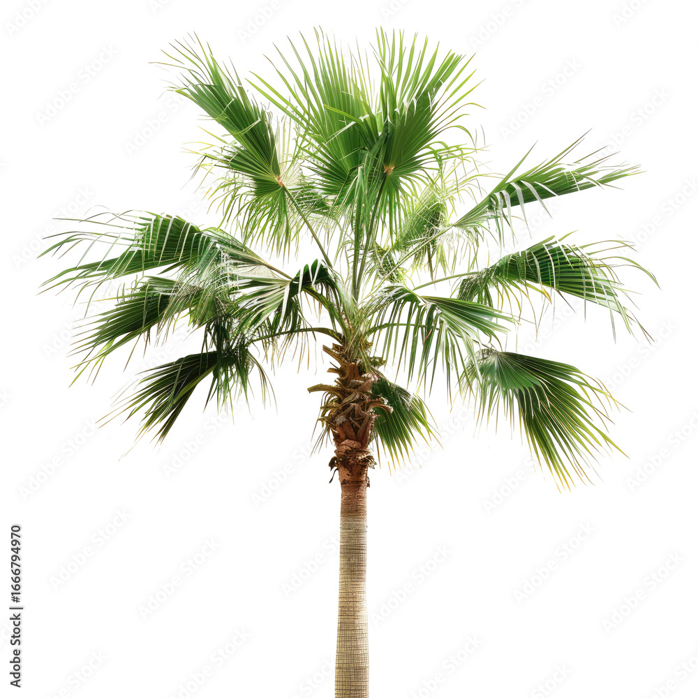 Obraz premium Palm tree, lush green leaves