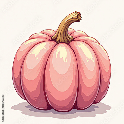 halloween, pumpkin, pink, background, autumn, holiday, fall, decoration, october design orange season thanksgiving pastel illustration celebration harvest pattern isolated white nature food seasonal c